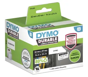 Dymo plastové štítky 57x32 mm bílé / Štítek / permanentní / 800 ks