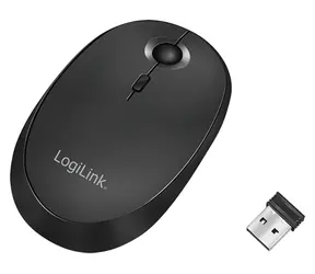 LogiLink Bezdrátová myš černá / Bezdrátová myš / 1600 DPI / 3 tlačítka / Bluetooth 4.0 / 2.4 GHz