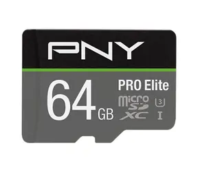 PNY PRO Elite microSDXC 64GB / Paměťová karta / Class 10 / UHS-I U3 / R100/W60 MB/s