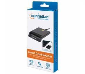 Manhattan externí USB čtečka čipových karet černá / Čtečka karet / USB 2.0