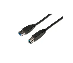 Digitus USB 3.0 kabel A-B černý / Kabel / USB 3.2 Gen 1 / 1,8 m