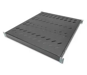 Digitus Police do racku 1U černá / Rack police 19” / Hloubka 500-780 mm / Nosnost 50 kg / Ocel