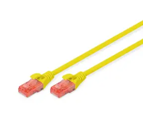 Digitus / Patch kabel Cat6 U/UTP / RJ45 / 1 m / žlutá / LSZH
