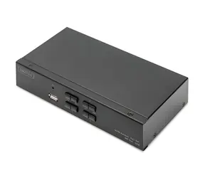 Digitus DS-12891 / KVM přepínač / 4 PC / 4x DisplayPort / 4K 60Hz / USB 2.0 / Audio