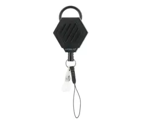 Mobilis 001392 černá / Zatahovací háček / pro smartphone a HHD / 80 cm / plast, kov, nylon
