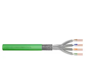 Digitus CAT 8.2 S/FTP zelený / Instalační kabel / 100 m / AWG 22/1 / LSZH / Dca / 2000 MHz