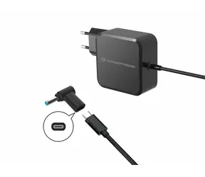 Conceptronic USB-C PD napájecí koncovka pro Dell 4,5x3,0mm černá / Napájecí koncovka / PD 100 W / 18-20 V