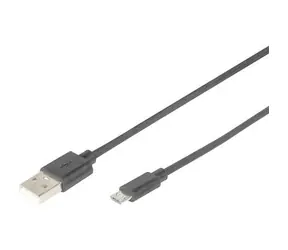 Digitus USB 2.0 kabel A - Micro USB B černá / Kabel / 1,8 m / 480 Mbit/s
