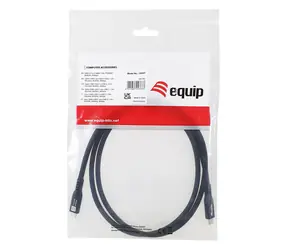 Equip 128441 černá / Kabel USB-C - USB-C / USB4 Gen 4x2 / 80 Gbps / PD 240 W / 1,2 m
