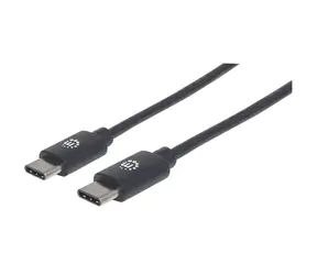 Manhattan USB-C kabel černý 1 m / Kabel / USB 2.0 / 480 Mbit/s