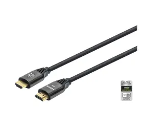 Manhattan HDMI kabel s Ethernetem černá / Kabel / 8K 60Hz / 48 Gbit/s / 2 m