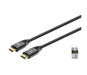 Manhattan 8K HDMI kabel s ethernetem 3m černá / Propojovací / stíněný / 60Hz / 48 Gbit/s