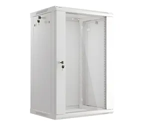Lanberg WF01-6418-10S šedá / Nástěnný rozvaděč / 19" / 18U / 600×450 mm / Flat pack