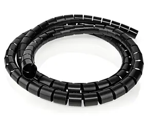 Nedis SWB KS-10BLACK černá / Spirálové kabelové pouzdro / 10 m / O kabelu 60 mm / PVC