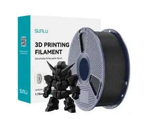 Sunlu Filament PLA+ 2.0 černá / Struna pro 3D tiskárnu / PLA+ 2.0 / 1,75 mm / 1 kg