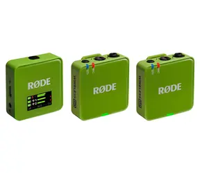 Rode Wireless GO Gen 3 zelená / Bezdrátový mikrofonní systém / 2x vysílač a 1x přijímač / 3.5mm jack / USB-C