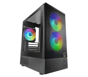 Tacens MARS MC-ONYX černá / Počítačová skříň / Mini Tower / mATX / Mini-ITX / tvrzené sklo / 3x 120mm ARGB