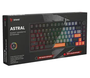 SAVIO ASTRAL Black Jade / Herní klávesnice / TKL / RGB / USB-C