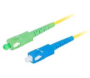 Lanberg SM žlutá / Optický patch kabel / SC/APC-SC/UPC / Simplex / G657A1 / 2 m