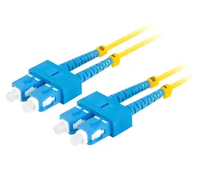 Lanberg SM žlutý / Optický patch kabel / SC/UPC-SC/UPC / Duplex / G657A1 / 5 m