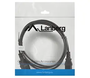 Lanberg prodlužovací kabel C13-C14 černá / Napájecí kabel / 1,8 m
