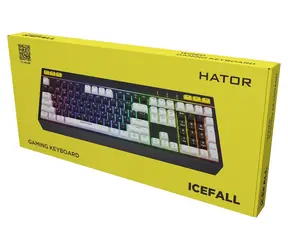 Hator Icefall černá / Herní klávesnice / drátová / podsvícená / US