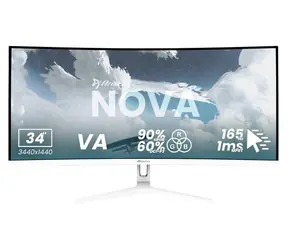 34" Arozzi Nova 34T2K165 bílá / Monitor / VA / Curved 1500R / UWQHD 3440x1440 / 165Hz / 1ms / HDR10