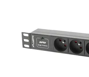 Lanberg černá / Zásuvková lišta / 10" / 1U / 3x zásuvka / 10A / C14 / 2m
