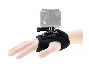 Puluz rukavice s držákem pro akční kameru / Rukavice / 360° otočný úchyt / pro GoPro, DJI Osmo Action