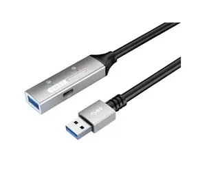 PremiumCord USB 3.2 repeater kabel Male-Female 10 m / Prodlužovací kabel / 5 Gbps / hliníkové pouzdro