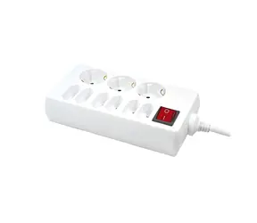 LogiLink Prodlužovací kabel 9 zásuvek bílá / Prodlužovací kabel / 9 zásuvek / 1,5 m / vypínač / 3500 W