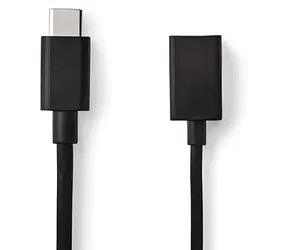 Nedis CCGB61710BK02 černá / Adaptér / USB-C(M) - USB-A(F) / USB 3.2 Gen 1 / 0,15 m