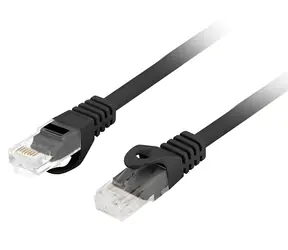 Lanberg CAT6 černá / Patch kabel / UTP / 0,5 m / LSZH / CU / Fluke Passed