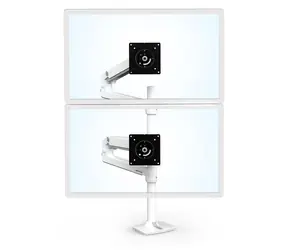 ERGOTRON LX Dual Stacking Arm Tall Pole bílá / Stolní držák pro 2 LCD / Do 40" / VESA 75x75, 100x100