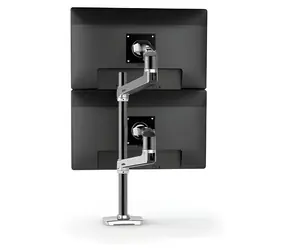 Ergotron LX Dual Stacking Arm Tall Pole stříbrná / Stolní držák s ramenem pro dva LCD / max. 40" / flexibilní