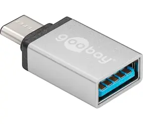 Goobay 56620 redukce USB-C – USB-A 3.0 stříbrná / Redukce / USB 3.0