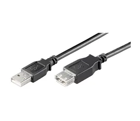 Goobay 93600 prodlužovací kabel USB 2.0 Hi-Speed 3 m černá / Prodlužovací kabel / USB-A / 480 Mbit/s