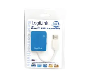 LogiLink UA0136 modrá / USB Hub / 4x USB 2.0