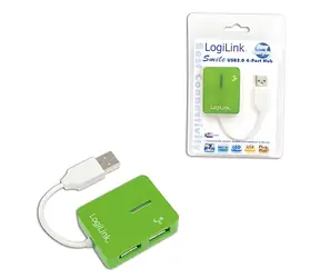 LogiLink UA0138 zelená / USB Hub / 4x USB 2.0
