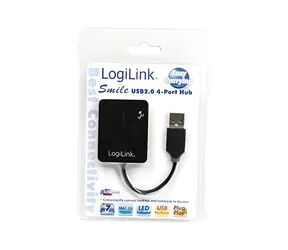 LogiLink UA0139 černá / USB Hub / 4x USB 2.0