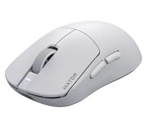 Hator Quasar 3S Ultima bílá / Herní bezdrátová myš / optická / 30000 DPI / 2.4GHz / Bluetooth / USB-C