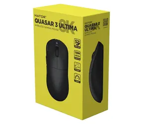 Hator Quasar 3 Ultima 8K černá / Herní bezdrátová myš / optická / 30000 DPI / 2.4GHz / Bluetooth / USB-C