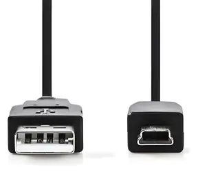Nedis CCGB60300BK20 černá / USB kabel / A Zástrčka - Mini 5-Pin Zástrčka / 2 m