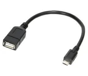 LogiLink USB-A - Micro-USB B černá / OTG kabel / USB 2.0 / 0,2 m