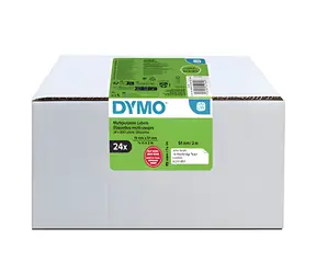 Dymo papírové štítky 51 x 19 mm bílé / Štítky do tiskárny / pro zpáteční adresu / 500 ks/role / 24 rolí