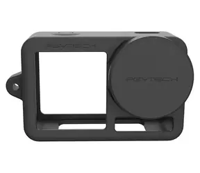 PGYTECH Silikonové pouzdro Osmo Action 3 černé / Pouzdro / Silikon / Se šňůrkou na krk