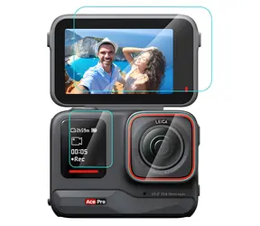 Puluz PU951T / Ochranné sklo 3v1 / Insta360 Ace Pro / Tvrzené sklo / Displej + objektiv