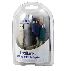 LogiLink AU0004 / Adaptér / USB na PS/2 / 0,2 m