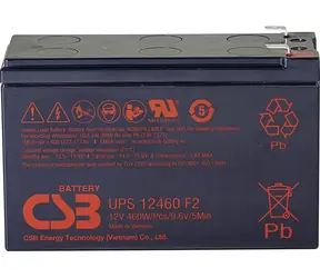 CSB UPS12460F2 / Náhradní baterie do UPS / 12V / 9Ah / AGM / F2