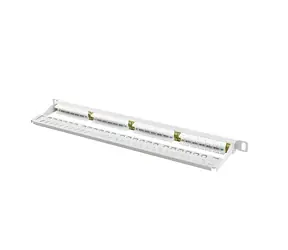 Lanberg šedý / Patch panel / 24 portů / RJ-45 / CAT6 / UTP / 0,5U / 19"